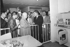 The legendary “kitchen debate” between Nikita Khrushchev and Richard Nixon 